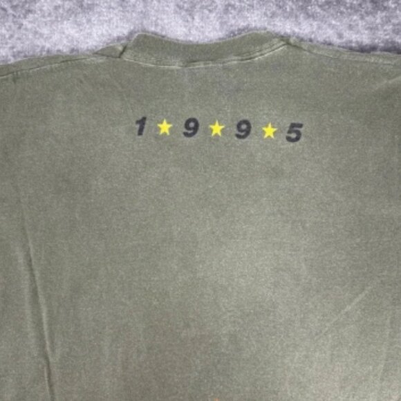 1995 R.E.M. Monster Shirt XL Green Star REM True Vintage Fruit of the‎ Loom - Picture 7 of 10